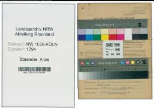 Entnazifizierung Alois Staender , geb. 07.06.1903 (Kaufmaennischer Angestellter)