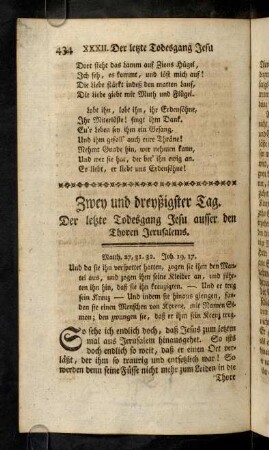 434-445, XXXII. Der letzte Todesgang Jesu ausser ...