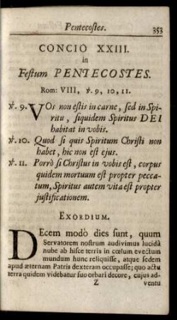 Concio XXIII. in Festum Pentecostes.