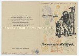 Begleitblatt zur Wanderausstellung "Det war sein Milljöh" über Heinrich Zille