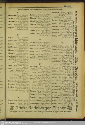 Einwohnerverzeichnis : Alphabetisches Verzeichnis der selbständigen Einwohner