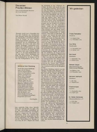 91, Die ersten Preußen-Mützen