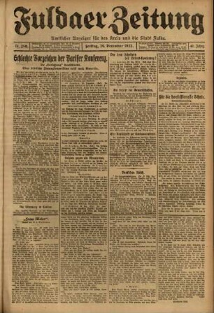 Ausgabe vom Freitag, den 29. Dezember 1922.