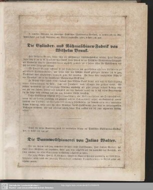 Die Baumwollspinnerei von Julius Walter