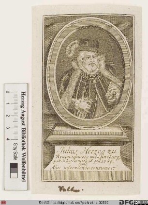 Bildnis Julius, Herzog zu Braunschweig-Lüneburg-Wolfenbüttel (reg. 1568-89)