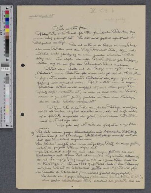 Brief an W. Keiling