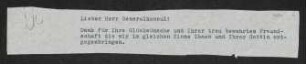 Brief von Gerhart Hauptmann an Ludwig Lindner