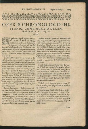 Operis Chronologico-Historici Continuatio Decennalis ab A.C. 1619. ad 1629.