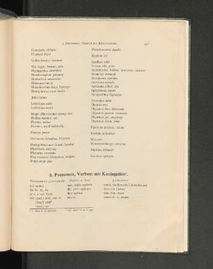3. Pronomen, Verbum mit Konjugation.