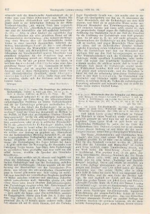417-418 [Rezension] Hölscher, Gustav, Die Ursprünge der jüdischen Eschatologie