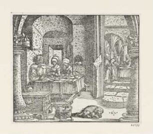 Elkana mit seinen beiden Frauen, aus: Martin Luther, "Biblia dat ys: De gantze Hilige Schrifft", Hans Walter, Magdeburg 1545, S. CLIX recto