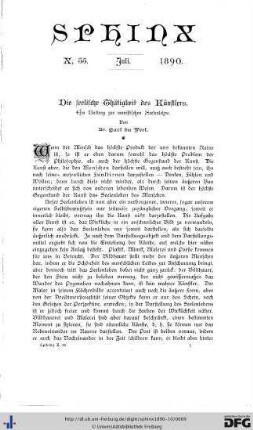 Heft 1 Juli 1890
