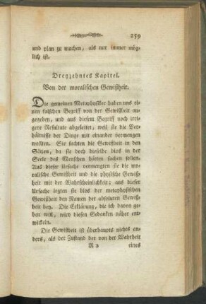 Dreyzehntes Kapitel. Von der moralischen Gewissheit