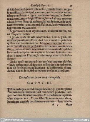 De hodierna huius artis corruptela CAPUT III.
