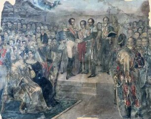 Grafik 'Grundsteinlegung zum russischen Monument bei Culm'