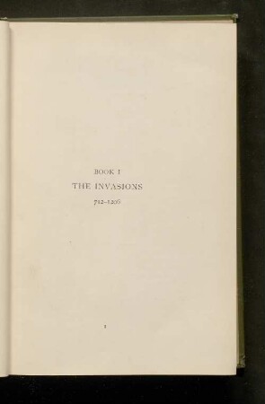 Book I The Invasions 712-1206