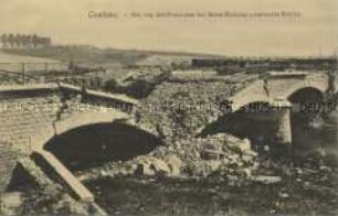 Die gesprengte Brücke bei Conflans