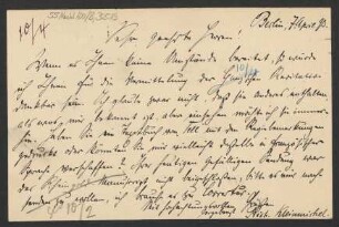 Brief an B. Schott's Söhne : 07.04.1893