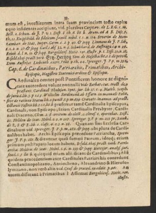 Cap. 6. de Cardinalibus, Patriarchis, Primatibus, Archiepiscopis, Magistris Teutonici ordinis et Episcopis.