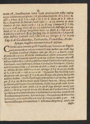 Cap. 6. de Cardinalibus, Patriarchis, Primatibus, Archiepiscopis, Magistris Teutonici ordinis et Episcopis.