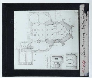 Quedlinburg, Stiftskirche St. Servatius : Krypta, Grundriss u. Schnitte