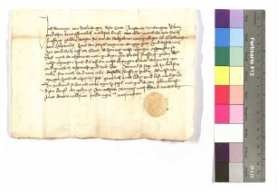 Beringer von Berlichingen, Amtmann zu Öhringen (Orengew): Besoldung; Siegel: Beringer von Berlichingen.