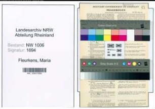 Entnazifizierung Maria Fleurkens , geb. 10.02.1909 ()