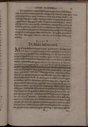 Caput V. De Malta Subterranea