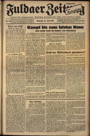 Ausgabe vom Samstag, den 20. Juli 1935.
