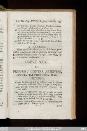Caput XXXII. De Processu Contra Absentes, Speciatim Processu Bannitorio.