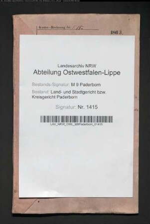 Erblasser: Stümmler, Joseph; Erblasser: Stümmler, Elisabeth, geb. Risse: