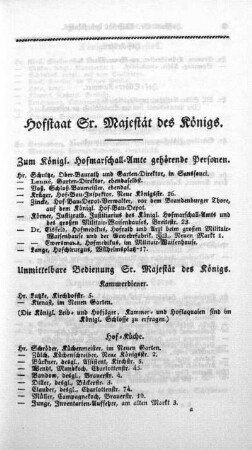 Hofstaat Sr. Majestät des Königs