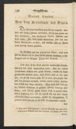 Viertes Capitel. von dem Kreislaufe des Bluts