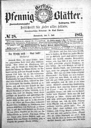 No. 28, Sonnabend, den 8. Juli