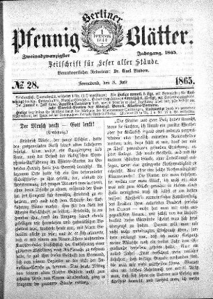 No. 28, Sonnabend, den 8. Juli