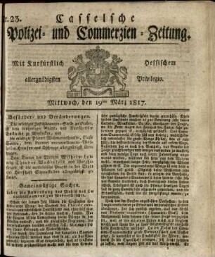 Nr. 23, Mittwoch, den 19ten Maerz 1817