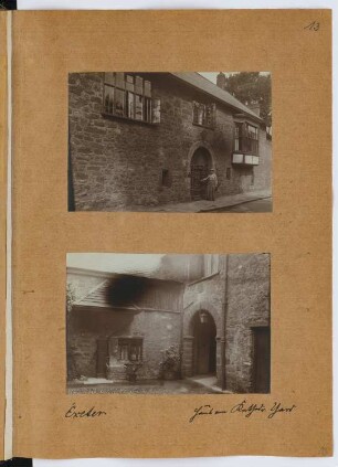 Haus am Cathedral Yard, Exeter: Ansichten (aus: Skizzen- und Fotoalbum 26)