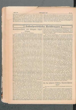 Konfessionsschule und kollegiale Schulleitung : [Schulpolitische Zeitfragen]