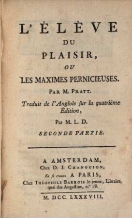L' Élève Du Plaisir, 2