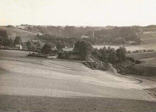 Zschopautal. Durchbruchstal bei Weißthal. Blick über den Friedhof Ringethal