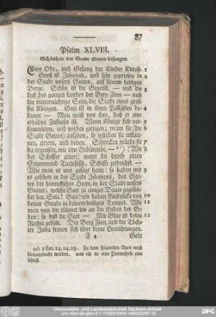 Psalm XLVIII. Schönheit der Stadt Gottes besungen.