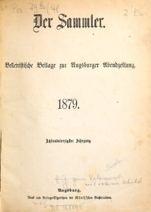 Der Sammler. 48. 1879
