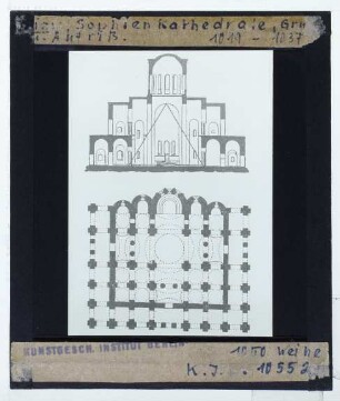 Kyiv, Sophienkathedrale : Grundriss, Aufriss