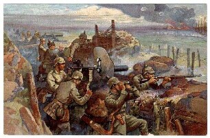 Neujahrs-Karten: Der Weltkrieg, o.Nr.: Im Schützengraben