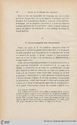 II. Le Couronnement des Empereurs