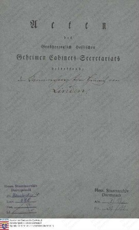Linden, Heinrich Freiherr v., Kammerherr