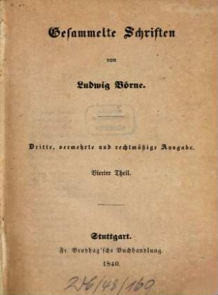 Gesammelte Schriften, 4