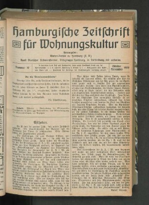 Nummer 19 Oktober/November 1909