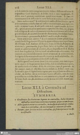 Locus XLI. à Contractu ad Distractum