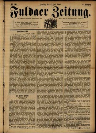 Ausgabe vom Freitag, den 04. Juli 1890.